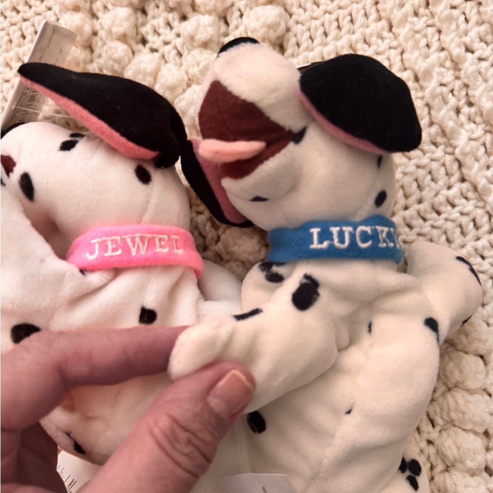 2 Disney Dalmatian Plush Jewell and Lucky